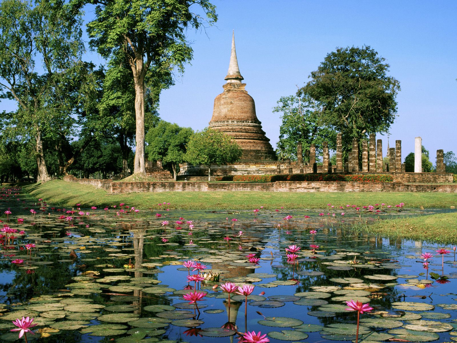 壁紙link ワット サ シー タイ Wat Sa Si Sukhothai Historical Park Thailand